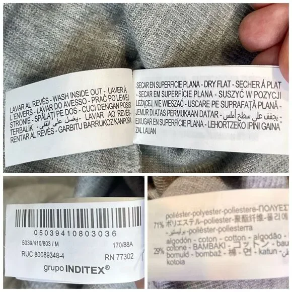 ❌❌ NOT FOR SALE Zara Gray Soft Sweater Mini Dress Sz Medium - Picture 11 of 11